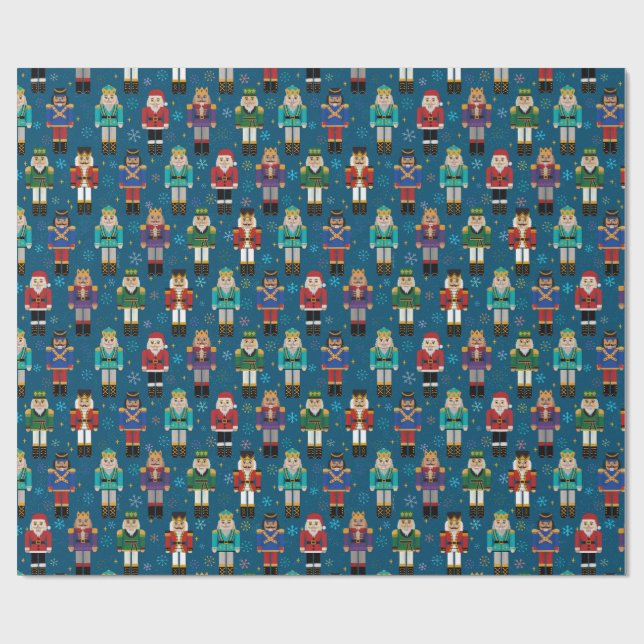 Papier Cadeau Noisette de Noël traditionnel Motif de vacances W (Plat)