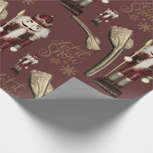 Papier Cadeau Noisette Soldat Noël Laisser la neige Brown