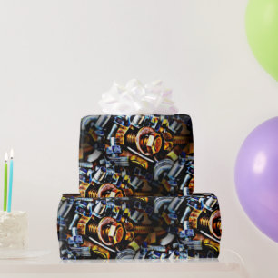 Papier Cadeau Noix et boulons Pop Art