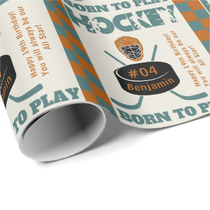 Papier Cadeau Nom Age Jersey Numéro Sentiment Hockey Sport