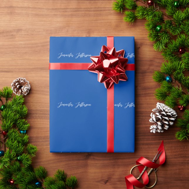 Papier Cadeau Nom de calligraphie moderne élégant professionnel  (Cadeau de vacances)