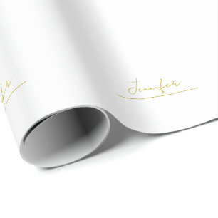Papier Cadeau Nom de couleur or professionnel minimaliste modern