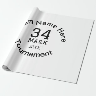 Papier Cadeau Nom de l'équipe ici ajouter nom tournoi année text