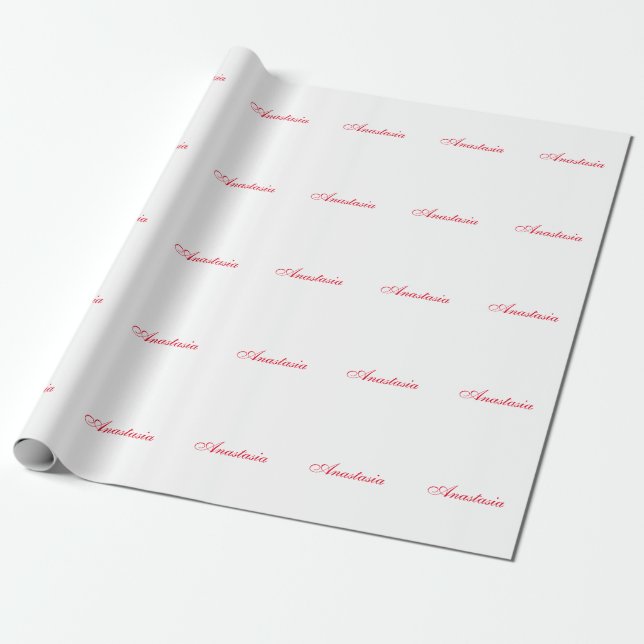 Papier Cadeau Nom d'écriture professionnelle classique personnal (Déroulé)