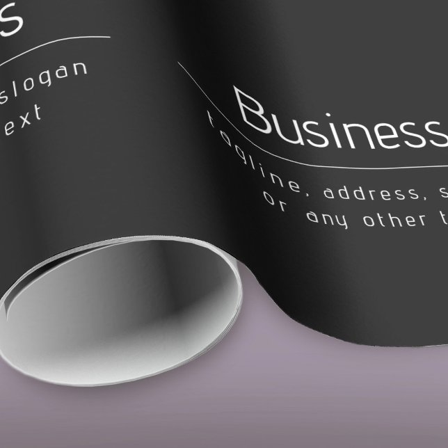 Papier Cadeau Nom d'entreprise moderne minimaliste et autres inf (Créateur téléchargé)