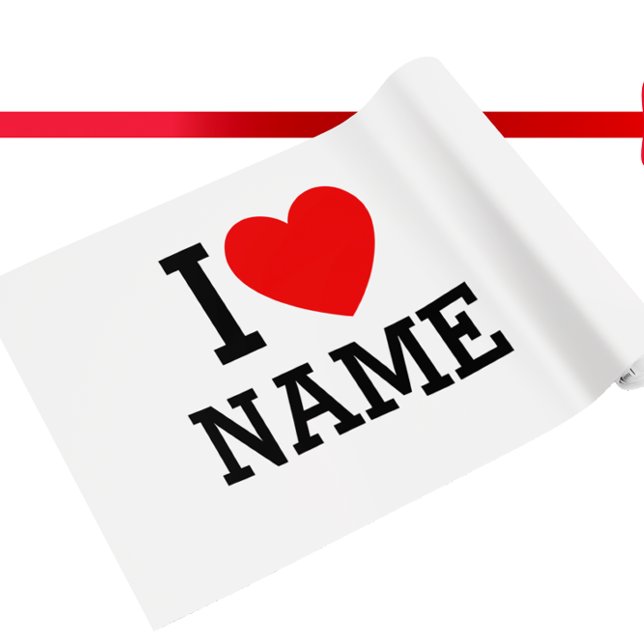Papier Cadeau Nom du coeur (Créateur téléchargé)
