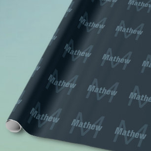 Papier Cadeau Nom éditable moderne