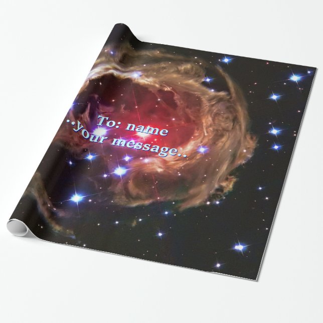 Papier Cadeau Nom, étoile supergigantesque rouge Monocerotis, (Déroulé)