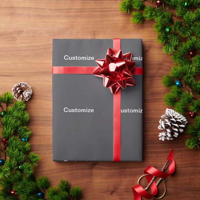 Papier Cadeau Nom modifiable en gras moderne, entreprise ou marq (Cadeau de vacances)