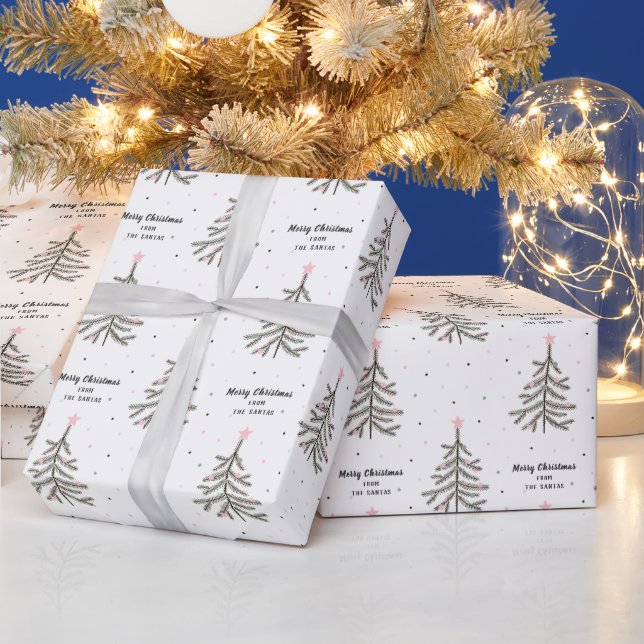 Papier Cadeau Nom personnalisé et papier d'enveloppement de Noël (Vacances)