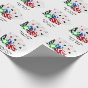 Papier Cadeau Nom personnalisé Poker / Casino