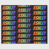 Nom prénom "ASHLEY" ; Amusant et Coloré
