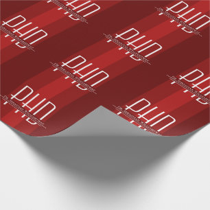 Papier Cadeau Nom Red Graduation PhD