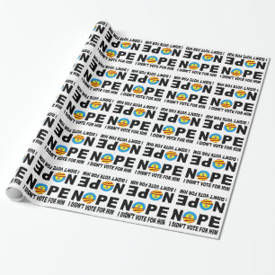 PAPIER CADEAU NON JE N'AI PAS VOTÉ POUR LUI