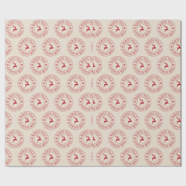 Papier Cadeau North Pole Mail Christmas Wrapping Paper (Couture)