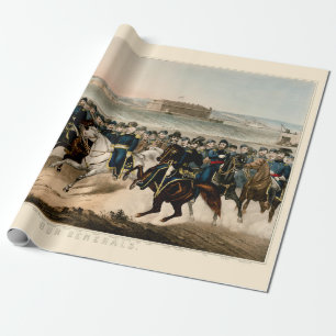 Papier Cadeau Nos généraux, restaurés Vintage 1864 Guerre civile
