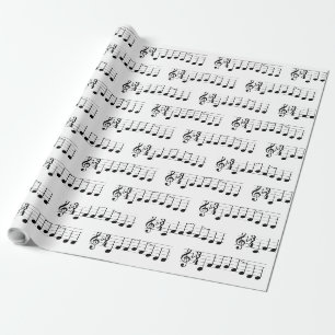 Papier Cadeau Notes de musique Nous vous souhaitons un joyeux No