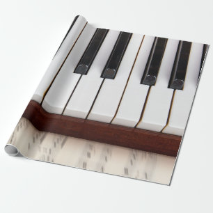 Papier Cadeau notes musicales sur l'arrière - plan d'une pianoac