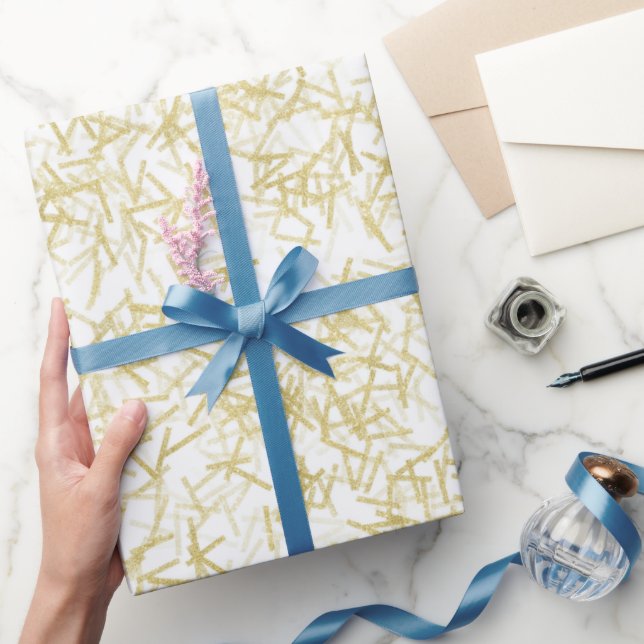 Papier Cadeau Notes musicales White Gold Confetti (Cadeaux)