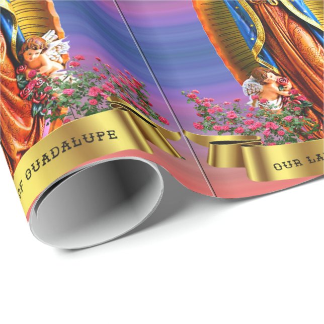 Papier Cadeau Notre-Dame de Guadalupe (Coin rond)