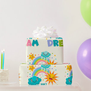 Papier Cadeau N'oubliez pas de rêver des nuages solaires inspira