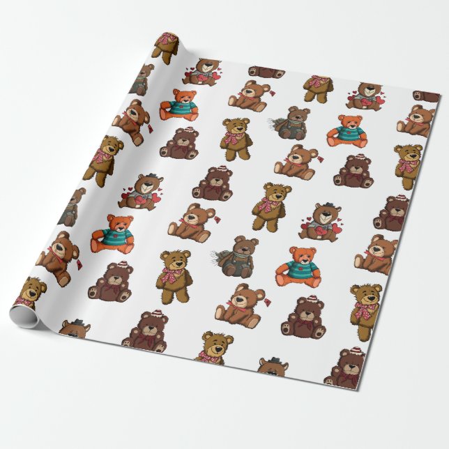 Papier Cadeau Nounours (Déroulé)