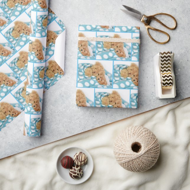 Papier Cadeau nounours sous couvert (Artisanat)