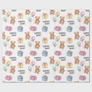 Papier Cadeau Nounours surpris par Natasha Us