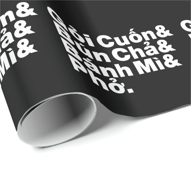 Papier Cadeau Nourriture de rue vietnamienne (Coin rond)