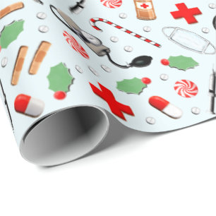 Papier Cadeau Nourriture Noël