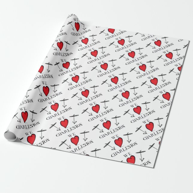 Papier Cadeau nous aimons Charleston (Déroulé)