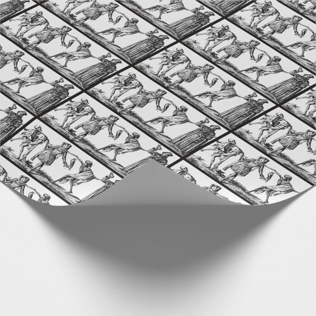 Papier Cadeau "Nous dansons avec le papier d'emballage de peste (Coin)