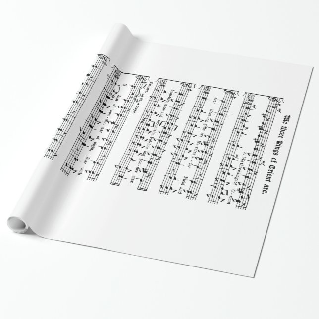 Papier Cadeau Nous les trois Rois papier d'emballage (Déroulé)