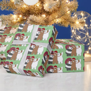 Papier Cadeau Nous Ours Nus - Bonnes Fêtes