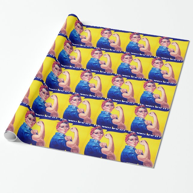 Papier Cadeau Nous pouvons le faire Rosie le Riveter (Déroulé)