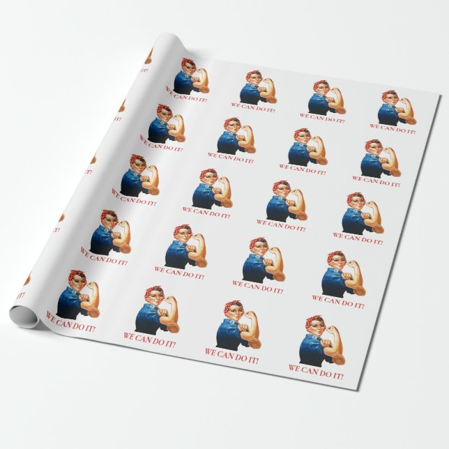 Papier Cadeau Nous Pouvons Le Faire Rosie Riveter Femmes 2ÈME GU (Déroulé)