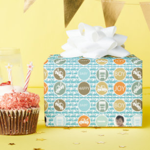 Papier Cadeau Nouveau Bébé Boy Tow Truck Photo Wrapper Papier