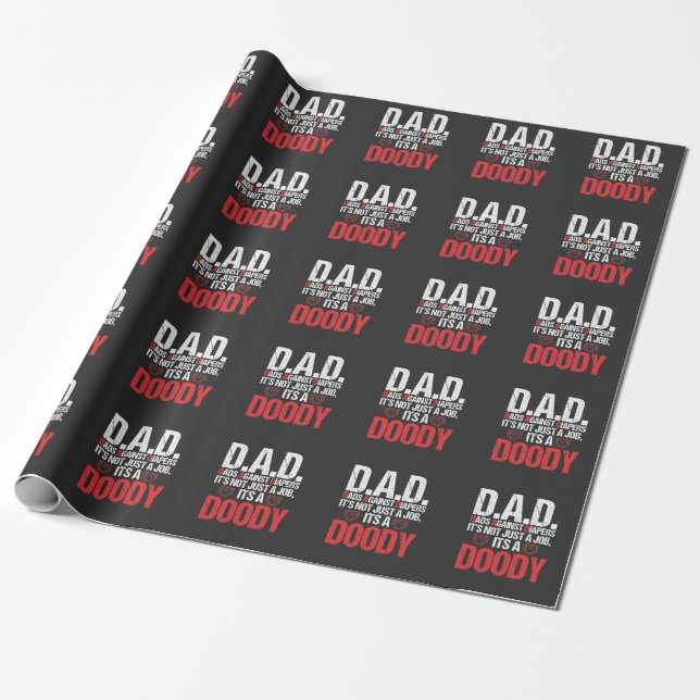 Papier Cadeau Nouveau papa contre la couche papa papa adulte (Déroulé)