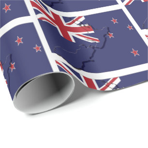 Papier Cadeau NOUVELLE-ZÉLANDE   Aotearoa   Drapeau néo-zélandai