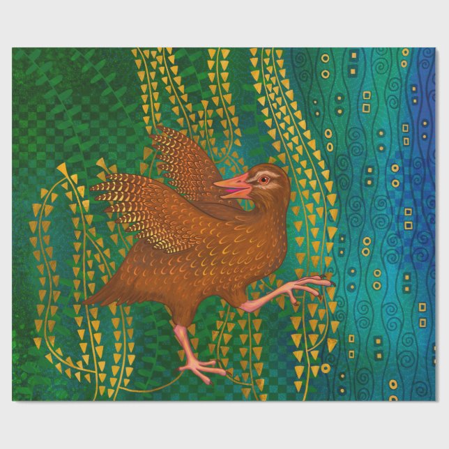 Papier Cadeau Nouvelle-Zélande Weka (Plat)