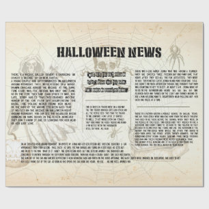 Papier Cadeau Nouvelles d'Halloween Vintage