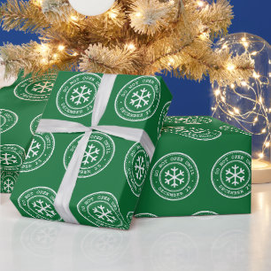 Papier Cadeau N'Ouvre Pas Jusqu'Au 25 Décembre Livre Vert