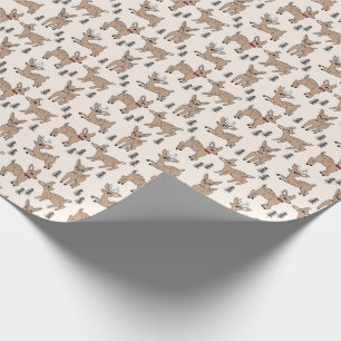 Papier Cadeau Novelle de Noël des Cerfs Vintages