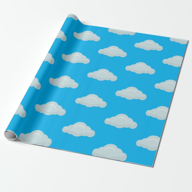 Papier Cadeau Nuages. (Déroulé)