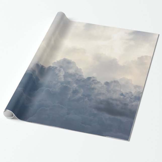Papier Cadeau Nuages blancs merveilleux de nuage de tempête en (Déroulé)