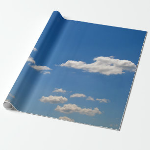 Papier Cadeau Nuages blancs sur ciel bleu