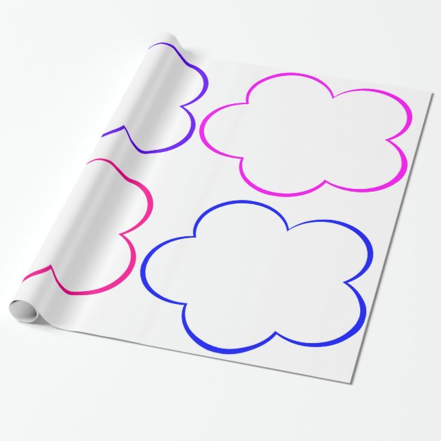 Papier Cadeau Nuages colorés Envelopper le papier (Déroulé)