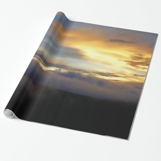 Papier Cadeau Nuages de coucher de soleil à la fenêtre de Dieu (Déroulé)