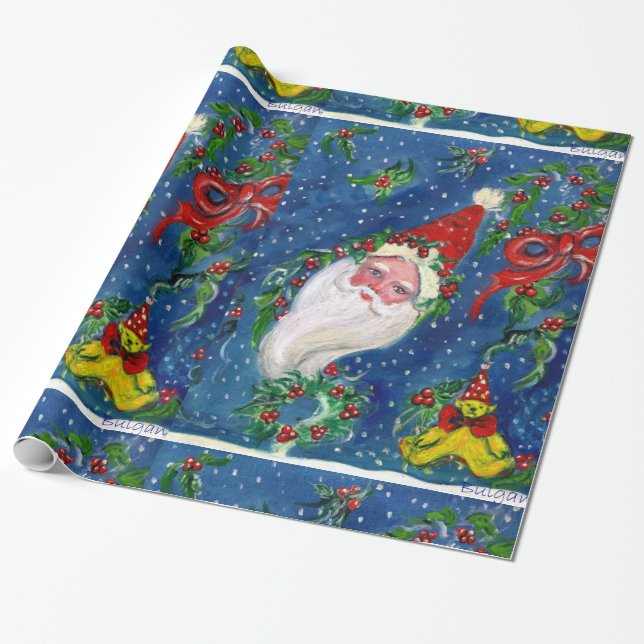 PAPIER CADEAU NUIT DE NOËL /SANTA CLAUS (Déroulé)