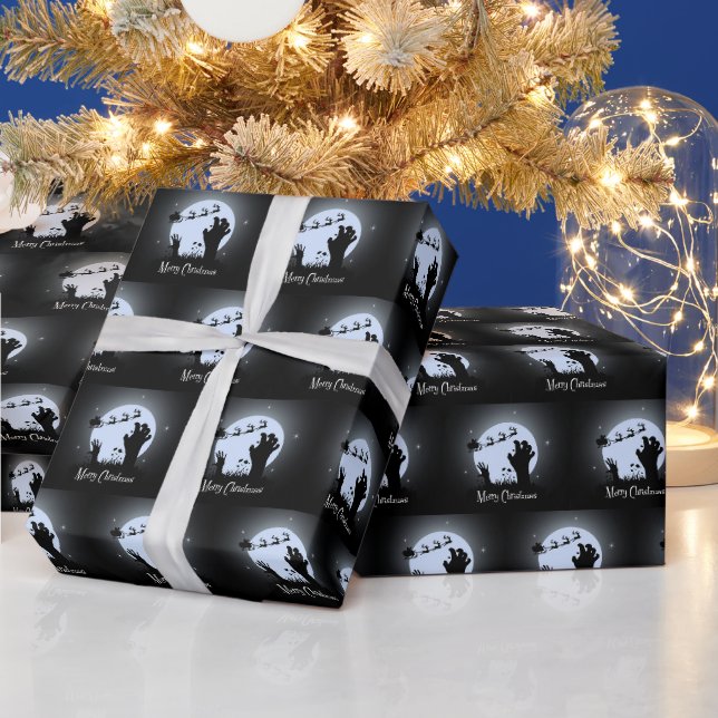 Papier Cadeau Nuit de Noël Zombie (Vacances)